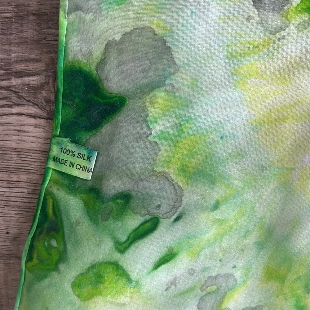 100% Silk Tie Dye Scarf